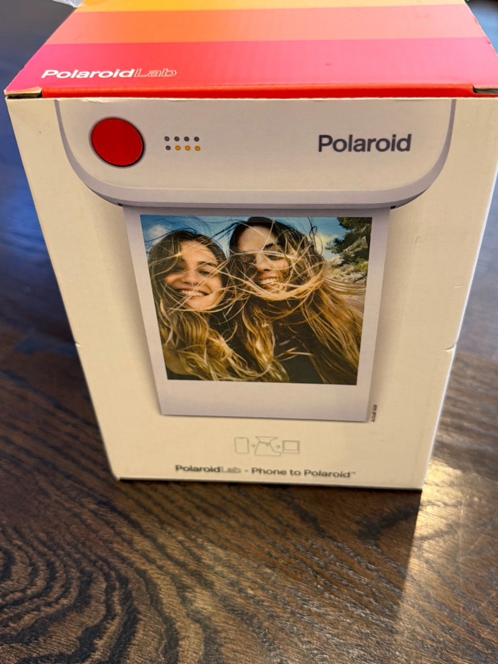 Polaroid White Instant Photo Printer with Red Accent